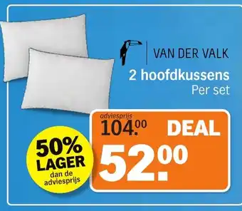 Albert Heijn 2 hoofdkussens aanbieding