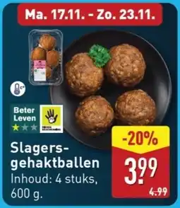 ALDI Slagers gehaktballen aanbieding