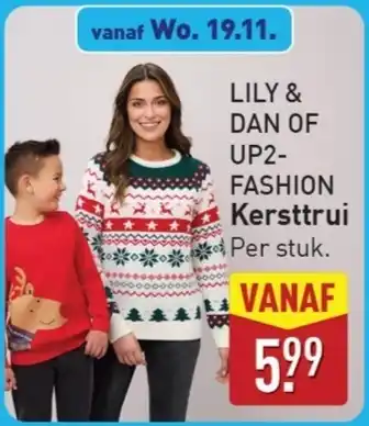 ALDI Lily & dan of up2 fashion kersttrui aanbieding