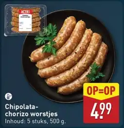 ALDI Chipolata chorizo worstjes aanbieding