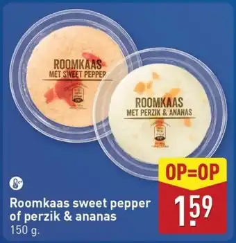 ALDI Roomkaas sweet pepper of perzik & ananas aanbieding