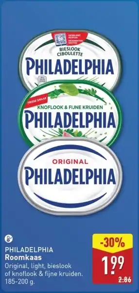 ALDI Philadelphia roomkaas aanbieding