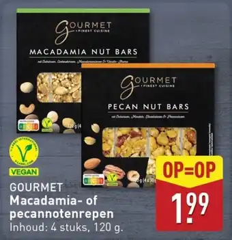 ALDI Gourmet macadamia of pecannotenrepen aanbieding