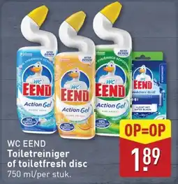 ALDI Wc eend toiletreiniger of toiletfresh disc aanbieding