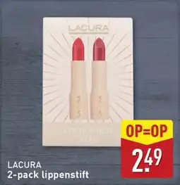 ALDI Lacura 2 pack lippenstift aanbieding