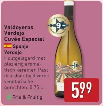ALDI Valdoyeros Verdejo Cuvée Especial aanbieding