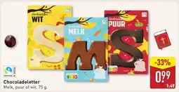 ALDI Chocoladeletter aanbieding
