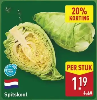 ALDI Spitskool aanbieding