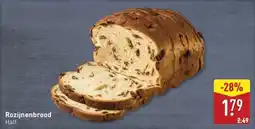 ALDI Rozijnenbrood aanbieding