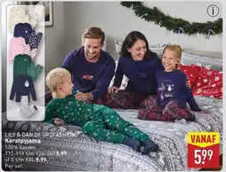 ALDI Lily & dan of Up2fashion Kerstpyjama aanbieding