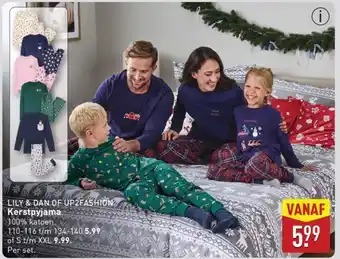 ALDI Lily & dan of Up2fashion Kerstpyjama aanbieding