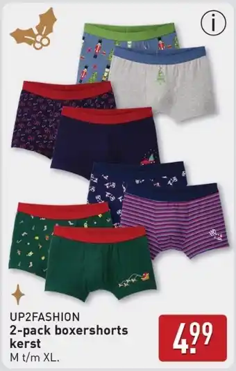 ALDI Up2fashion 2-pack boxershorts kerst aanbieding