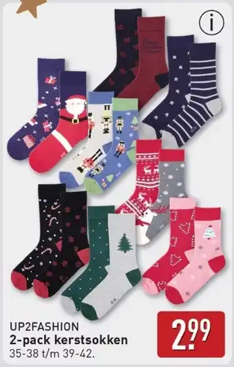 ALDI Up2fashion 2-pack kerstsokken aanbieding
