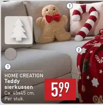 ALDI Home creation Teddy sierkussen aanbieding