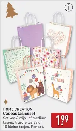 ALDI Home creation Cadeautasjesset aanbieding