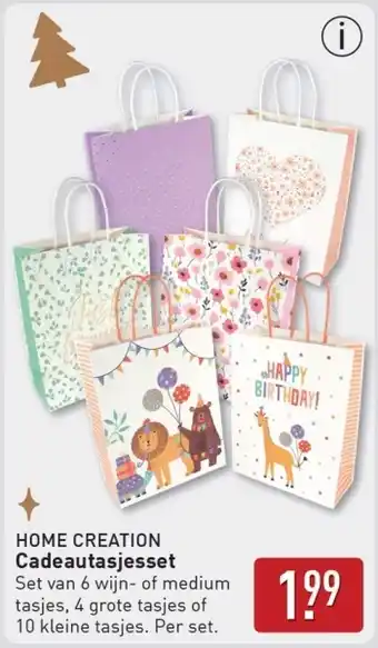 ALDI Home creation Cadeautasjesset aanbieding