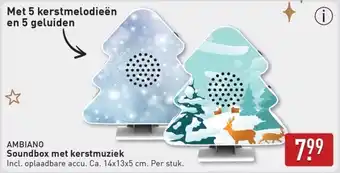 ALDI Ambiano Soundbox met kerstmuziek aanbieding