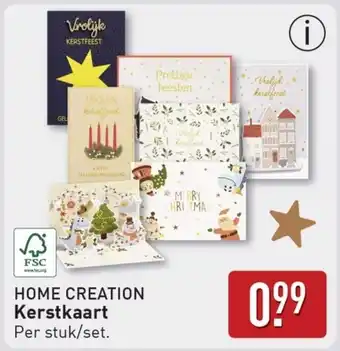 ALDI Home creation Kerstkaart aanbieding