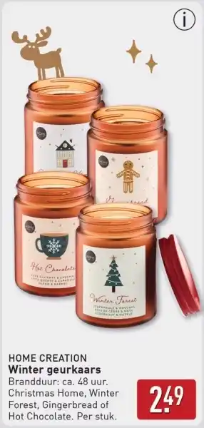 ALDI Home creation Winter geurkaars aanbieding