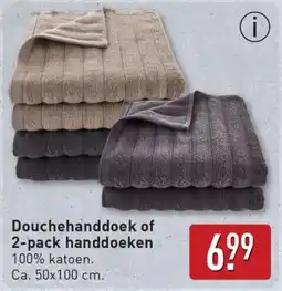 ALDI Douchehanddoek of 2-pack handdoeken aanbieding
