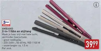 ALDI Ambiano 2-in-1 föhn en stijltang aanbieding