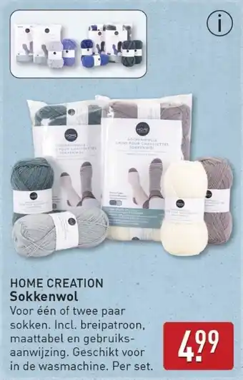 ALDI Home creation Sokkenwol aanbieding