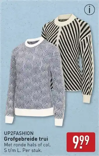 ALDI Up2fashion Grofgebreide trui aanbieding