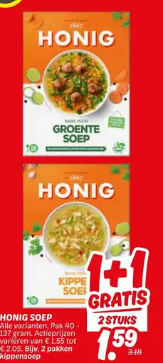 Dekamarkt Honig Soep aanbieding