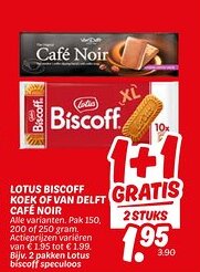Dekamarkt Lotus Biscoff Koek Of Van Delft Café Noir aanbieding