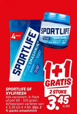 Dekamarkt Sportlife Of Xylifresh aanbieding