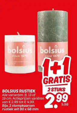 Dekamarkt Bolsius Rustiek aanbieding