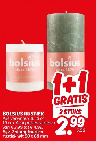 Dekamarkt Bolsius Rustiek aanbieding