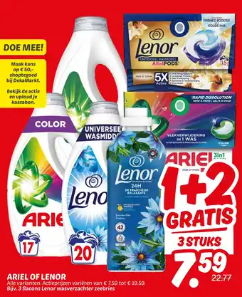 Dekamarkt Ariel of Lenor aanbieding