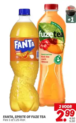 Dekamarkt Fanta sprite of fuze tea aanbieding
