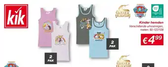 Kik Kinder hemden aanbieding