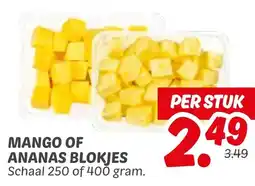 Dekamarkt Mango of ananas blokjes aanbieding