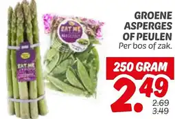 Dekamarkt Groene asperges of peulen aanbieding