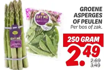 Dekamarkt Groene asperges of peulen aanbieding