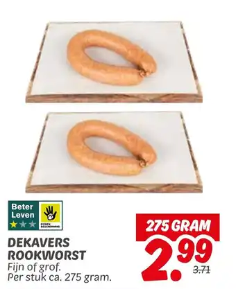 Dekamarkt Dekavers rookworst aanbieding