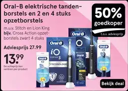 Etos Oral-B elektrische tanden borstels en 2 en 4 stuks opzetborstels aanbieding