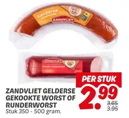 Dekamarkt Zandvliet gelderse gekookte worst of runderworst aanbieding