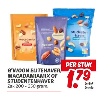 Dekamarkt G'woon elitehaver macadamiamix of studentenhaver aanbieding
