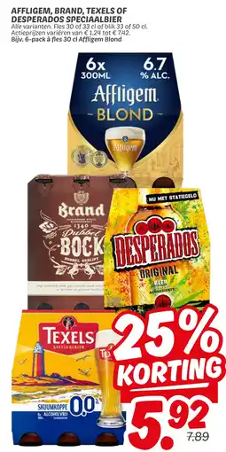 Dekamarkt Affligem brand texels of desperados speciaalbier aanbieding