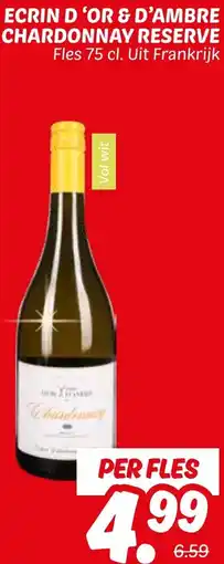 Dekamarkt Ecrin d'or & d'ambre chardonnay reserve aanbieding