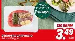 Dekamarkt Dekavers carpaccio aanbieding