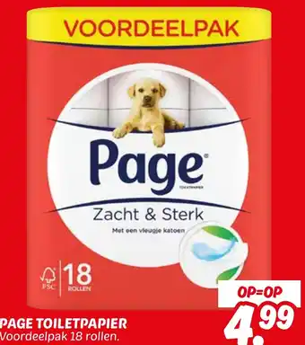 Dekamarkt Page toiletpapier aanbieding