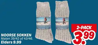 Dekamarkt Noorse sokken aanbieding