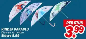 Dekamarkt Kinder paraplu aanbieding