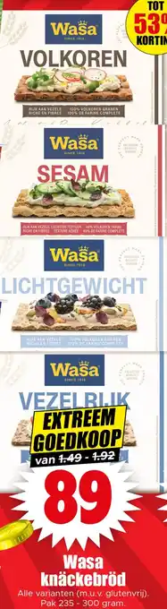 Dirk Wasa knäckebröd aanbieding