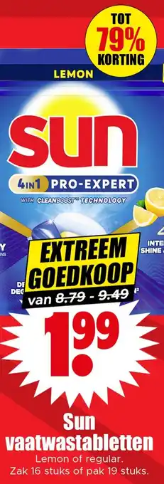 Dirk Sun vaatwastabletten aanbieding